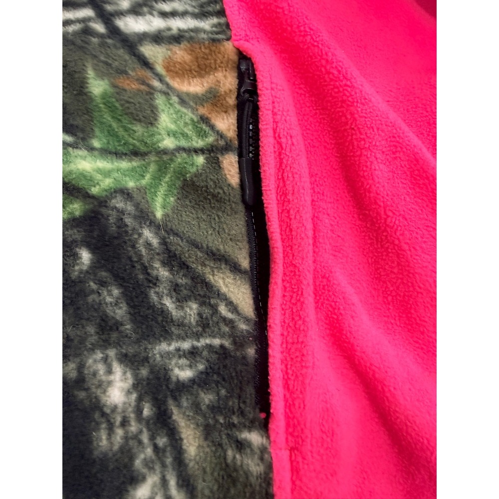 Trail Crest Fleece Jacket Women 2XL Pink Camo FullZip Mock Neck Outdoor Gorpcore - Picture 6 of 10